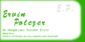 ervin polczer business card